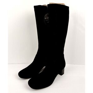 La Canadienne Black Suede Waterproof Knee High Boot 7.5 Women's NWT NOS NIB